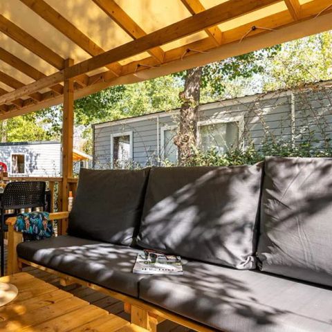 MOBILHOME 6 personnes - Ultimate Plus | 3 Ch. | 6 Pers. | Terrasse Lounge | 2 SDB | Clim. | TV