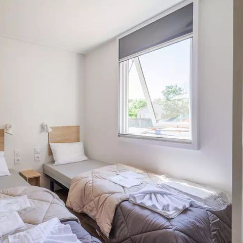 MOBILHOME 6 personnes - Ultimate Plus | 3 Ch. | 6 Pers. | Terrasse Lounge | 2 SDB | Clim. | TV