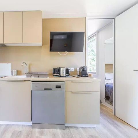 MOBILHOME 6 personnes - Ultimate Plus | 3 Ch. | 6 Pers. | Terrasse Lounge | 2 SDB | Clim. | TV