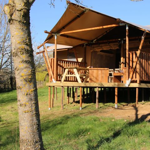 TENTE TOILE ET BOIS 5 personnes - Lodge Privilège Nature - 2 chambres
