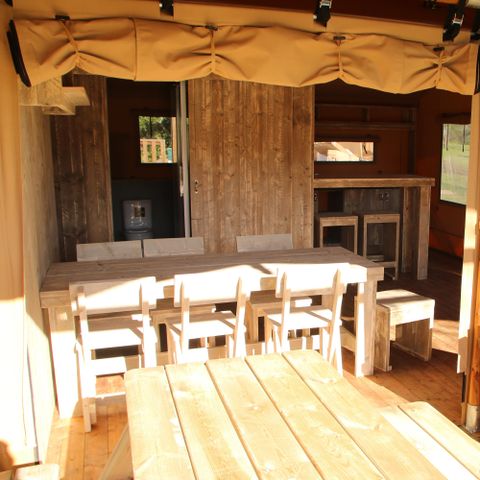 TENTE TOILE ET BOIS 5 personnes - Lodge Privilège Nature - 2 chambres