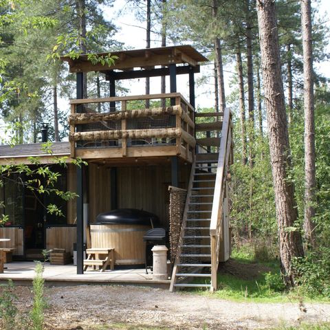 HÉBERGEMENT INSOLITE 5 personnes - Petite maison Treetrunk avec bain à remous