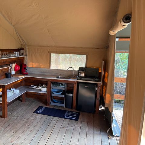 TENTE TOILE ET BOIS 4 personnes - Camping 'de Val' - Tente Safari 4 personnes