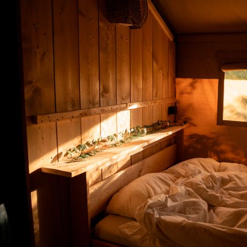 TENTE TOILE ET BOIS 6 personnes - Forest Lodge avec sanitaires