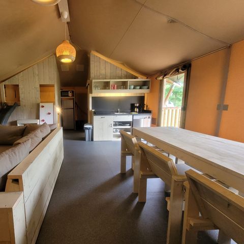 TENTE TOILE ET BOIS 7 personnes - Tente safari « Aap »
