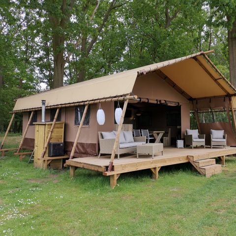 TENTE TOILE ET BOIS 5 personnes - Tente safari