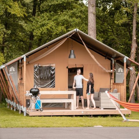 Tente en toile et en bois 6 personnes - Tente de camping