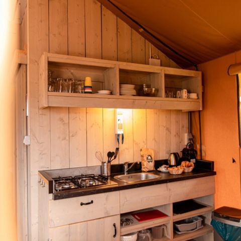 Tente en toile et en bois 6 personnes - Tente de camping