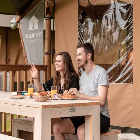 Tente en toile et en bois 6 personnes - Tente de camping