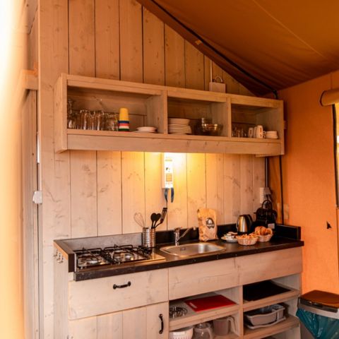Tente en toile et en bois 6 personnes - Tente de camping