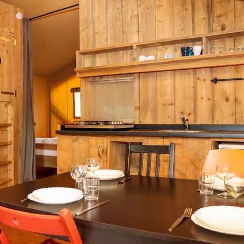 TENTE TOILE ET BOIS 7 personnes - Tente safari