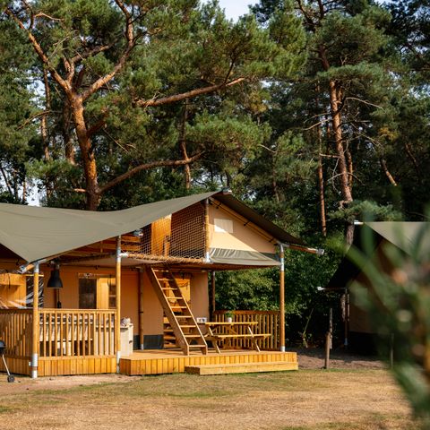 Tente en toile et en bois 7 personnes - Tente de camping