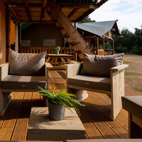 Tente en toile et en bois 7 personnes - Tente de camping