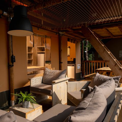 Tente en toile et en bois 7 personnes - Tente de camping