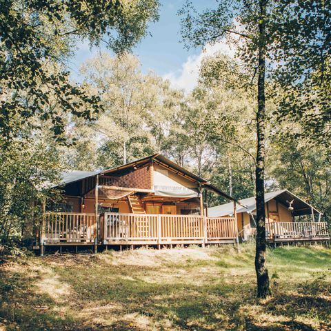 Tente en toile et en bois 7 personnes - Tente de camping