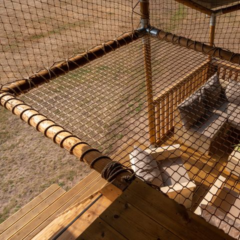 Tente en toile et en bois 7 personnes - Tente de camping