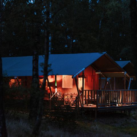 Tente en toile et en bois 5 personnes - Tente de camping