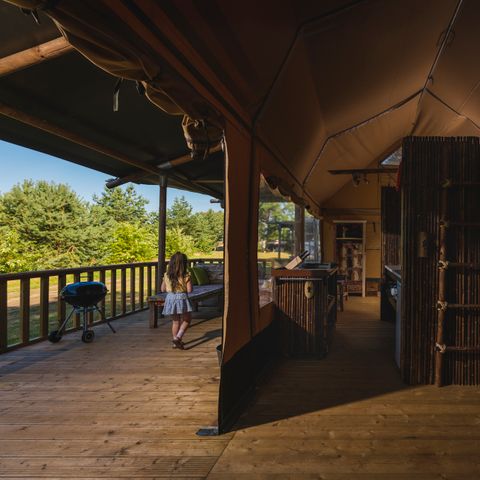 Tente en toile et en bois 5 personnes - Tente de camping