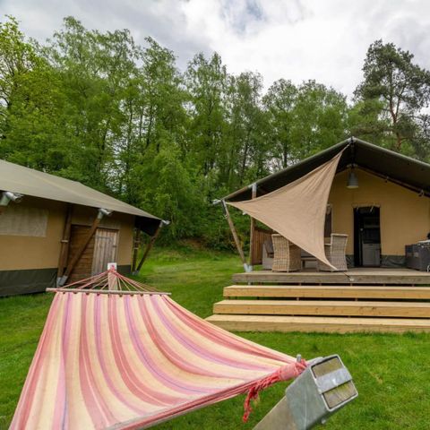 Tente en toile et en bois 5 personnes - Tente de camping