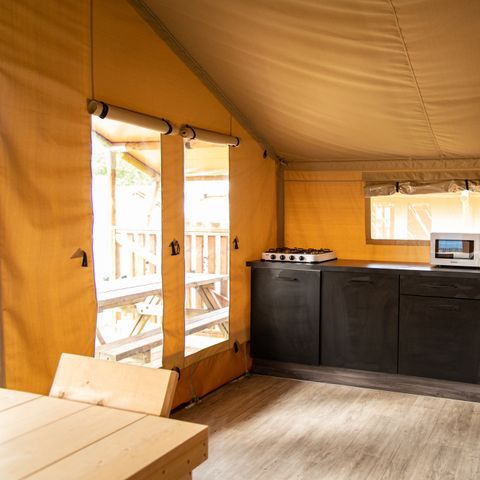 TENTE TOILE ET BOIS 5 personnes - Tente safari