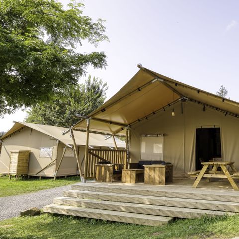 Tente en toile et en bois 7 personnes - Sunshine 49