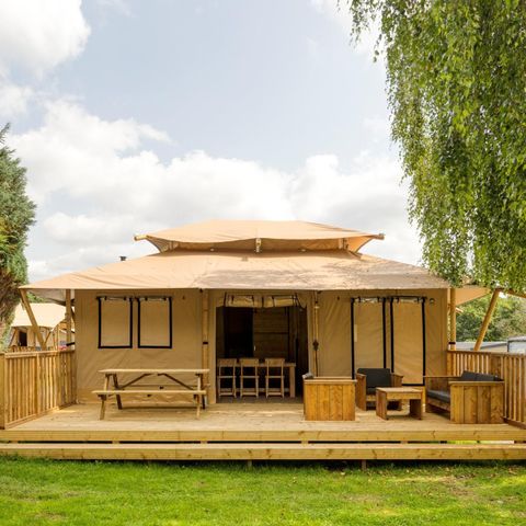 Tente en toile et en bois 5 personnes - Stardust 40