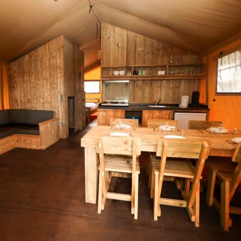 TENTE TOILE ET BOIS 8 personnes - Camping Liefrange - Tente Safari