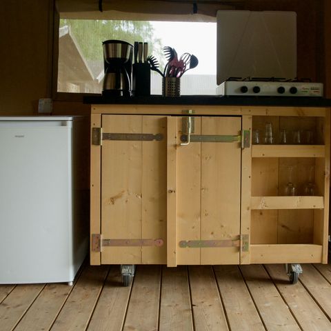 TENTE TOILE ET BOIS 6 personnes - Camping Um Bierg - Tente Safari 6 personnes