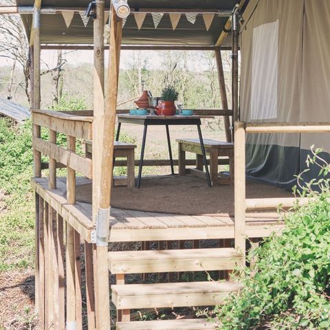 Tente en toile et en bois 4 personnes