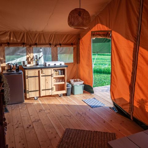TENTE TOILE ET BOIS 4 personnes - Hoeve Klein Haneveld - tente safari 4 personnes