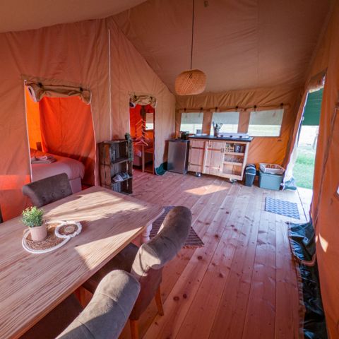 TENTE TOILE ET BOIS 4 personnes - Hoeve Klein Haneveld - tente safari 4 personnes