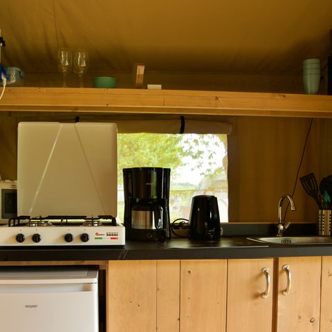 Tente en toile et en bois 6 personnes