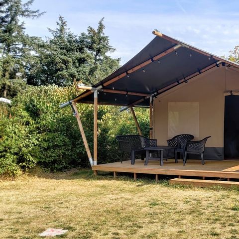 Tente en toile et en bois 6 personnes