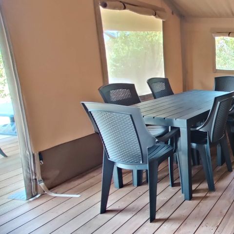 Tente en toile et en bois 6 personnes