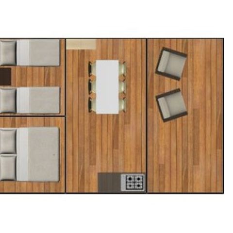 Tente en toile et en bois 6 personnes