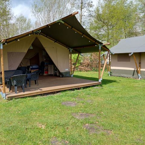 Tente en toile et en bois 6 personnes