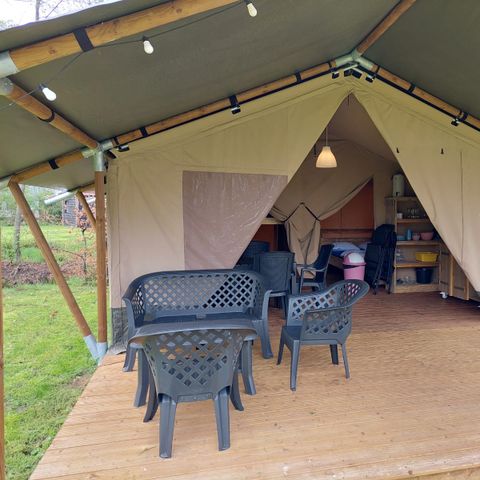 Tente en toile et en bois 6 personnes