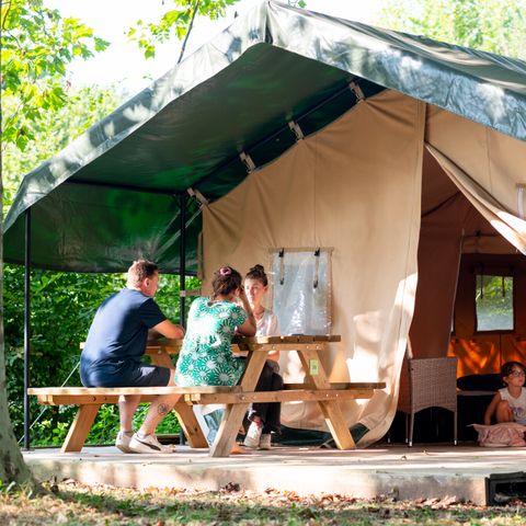 Tente en toile et en bois 6 personnes