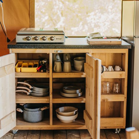 TENTE TOILE ET BOIS 6 personnes - (JARDIN)