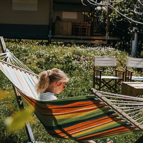 Tente en toile et en bois 6 personnes - Jardin
