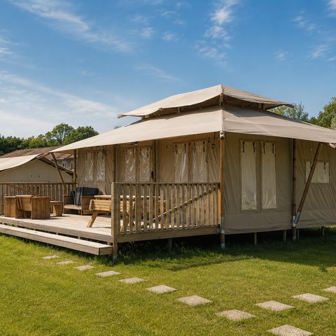 Tente en toile et en bois 5 personnes - Stardust 40 - 5 personnes