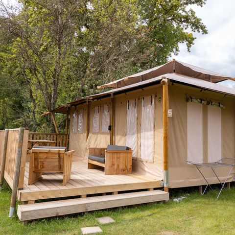 Tente en toile et en bois 5 personnes - Stardust 40 - 5 personnes