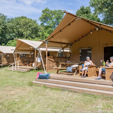 Tente en toile et en bois 6 personnes - Safari Lodge B