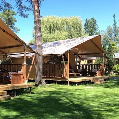 Tente en toile et en bois 5 personnes - Safari Lodge A