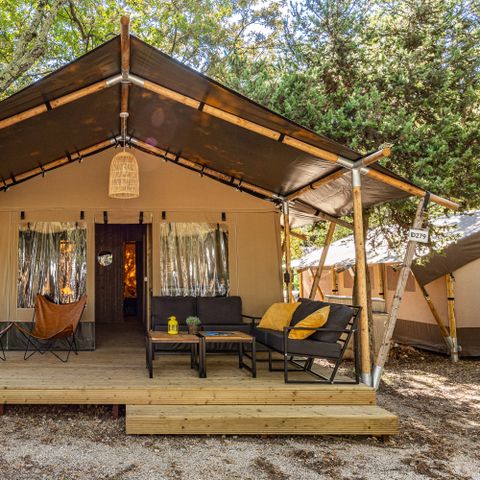 TENTE TOILE ET BOIS 5 personnes - Cikat - Safari tent Lodge (6P)