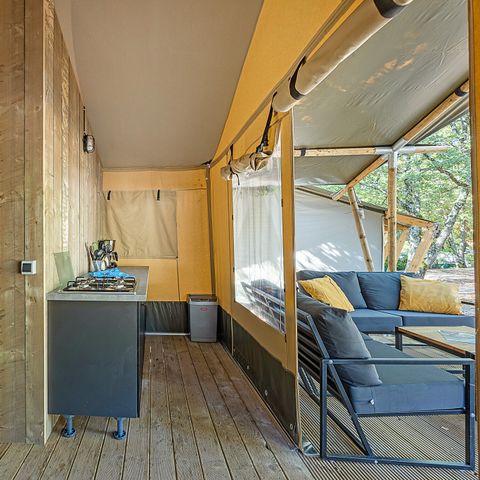 Tente en toile et en bois 5 personnes - Cikat - Safari tent Lodge (6P)