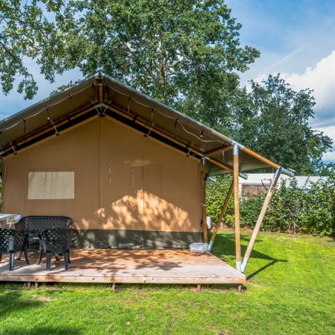 TENTE TOILE ET BOIS 6 personnes - y compris les toilettes