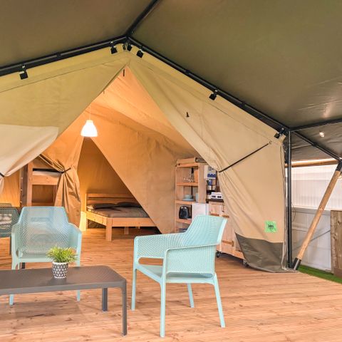 Tente en toile et en bois 7 personnes