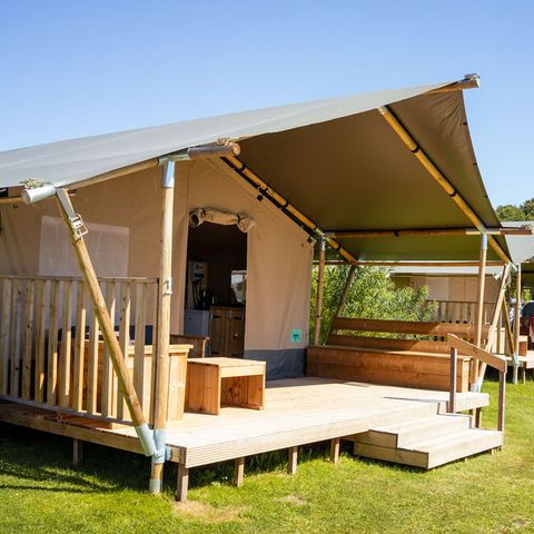 Tente en toile et en bois 5 personnes
