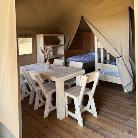 Tente en toile et en bois 5 personnes